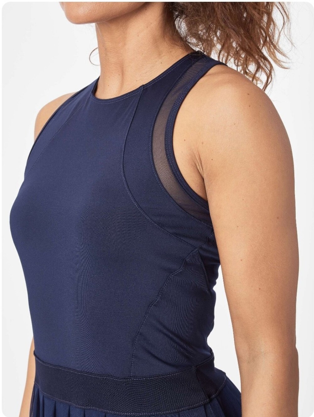 Lucky in Love Navy Blue Athletic Tennis Dress NWT Pleated Tennisprep Neon Zip-up - Picture 12 of 14